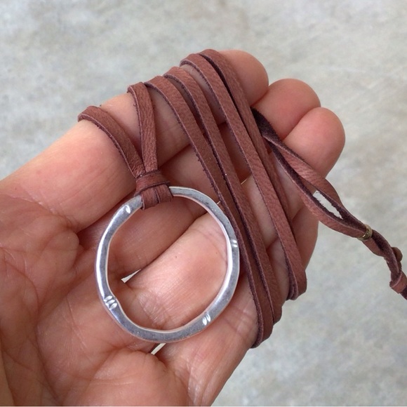 New Sundance Charm Leather Cord Necklace - Picture 5 of 8